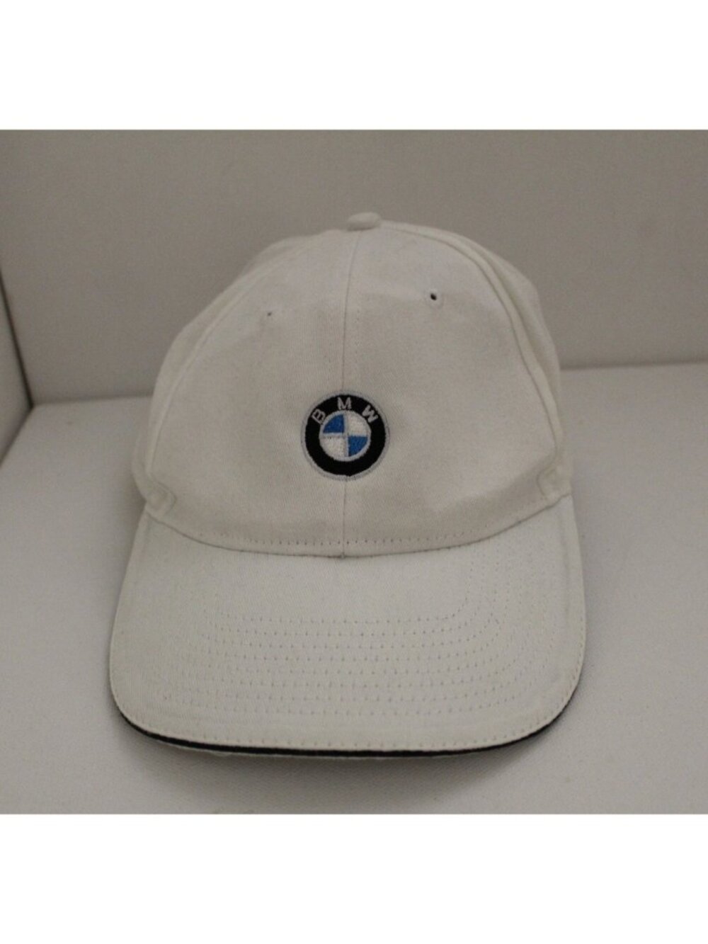 BMW Roundel Logo Mens White Cotton Adjustable Strapback Baseball Hat CapstonE